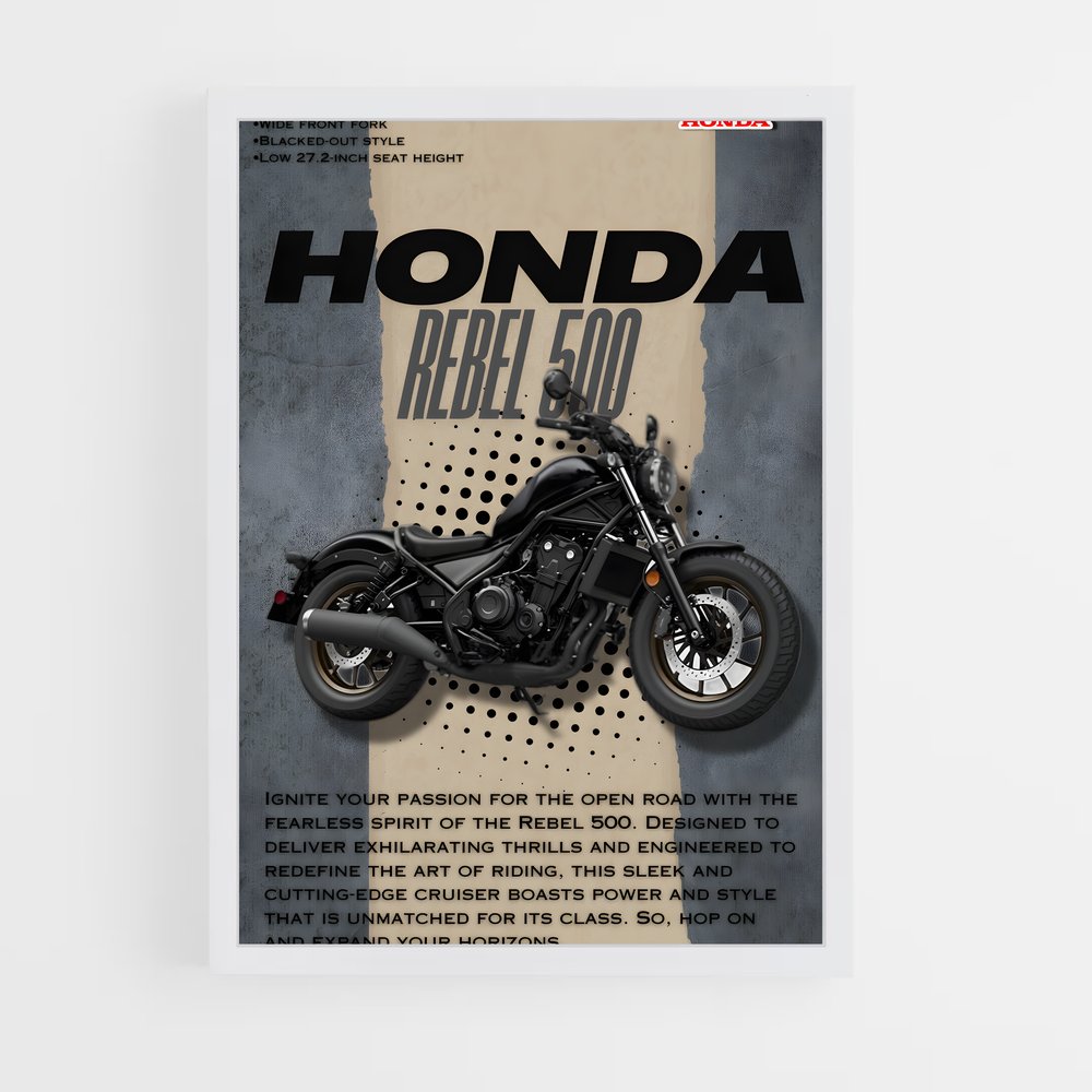 Poster Aventurier Audacieux – affiche Honda Moto (vue 3)